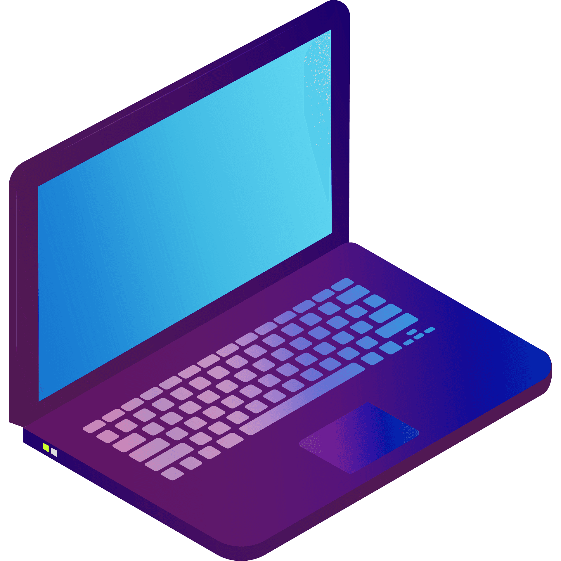 Isometric laptop illustration